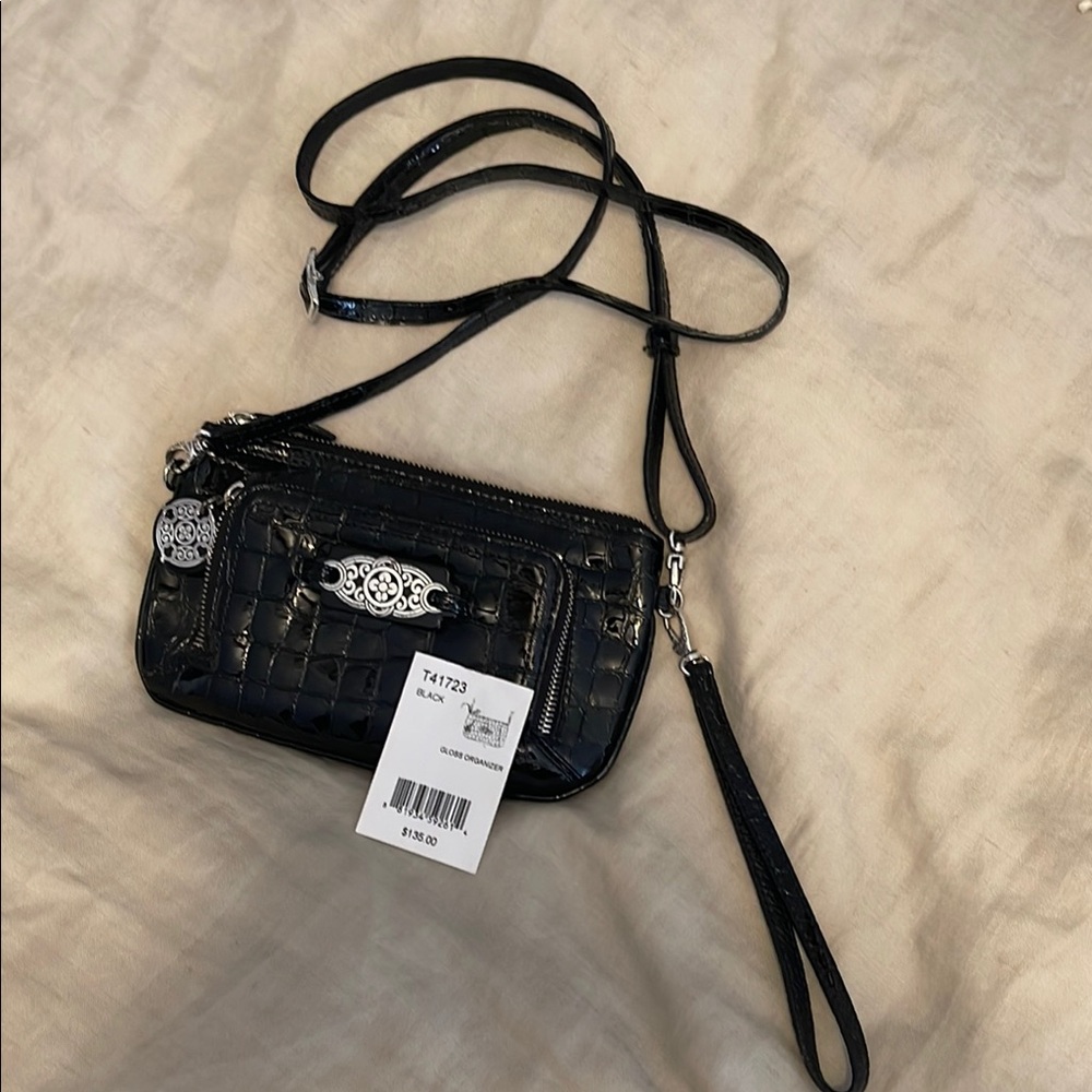 Brighton Croc-Embossed Crossbody Bag